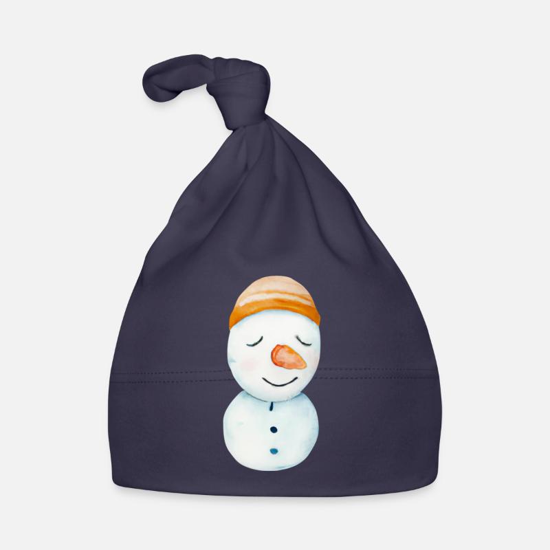 Retro Snowman Organic Baby Cap