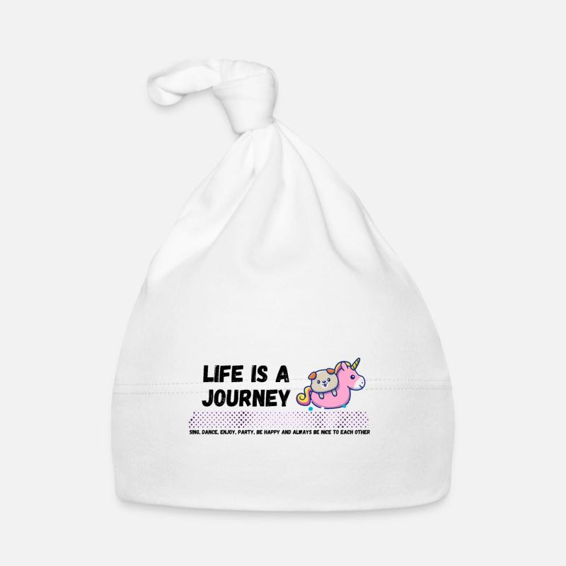 La vie est un voyage - Bonnet bio Bébé - blanc