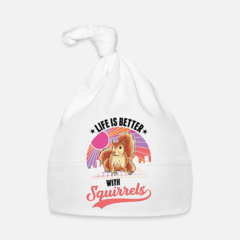 Das Leben ist besser Eichhörnchen Baby Bio-Mütze