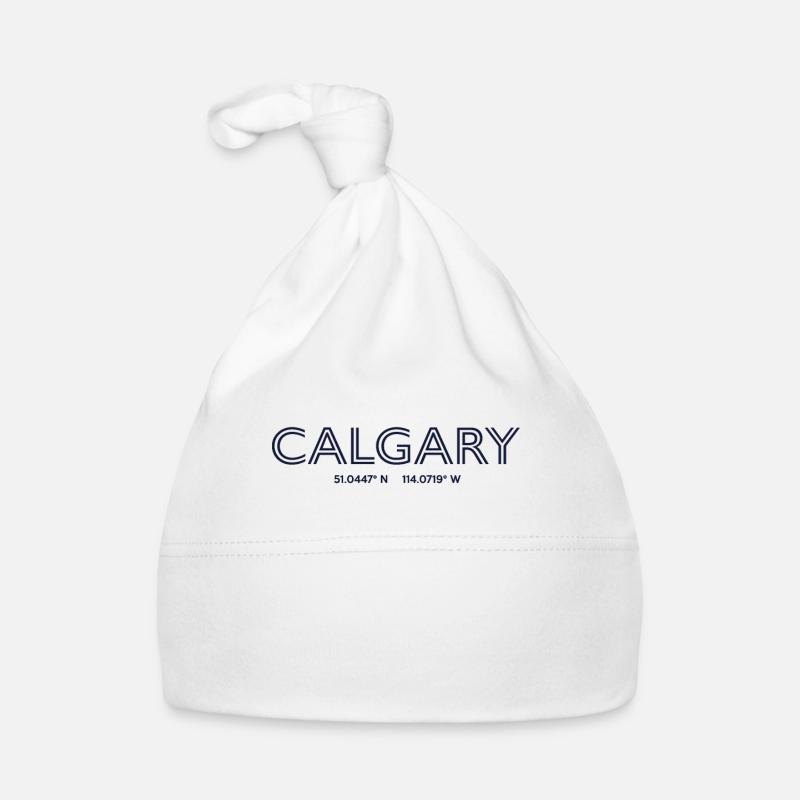 Canada City Coordinates - Calgary Organic Baby Cap