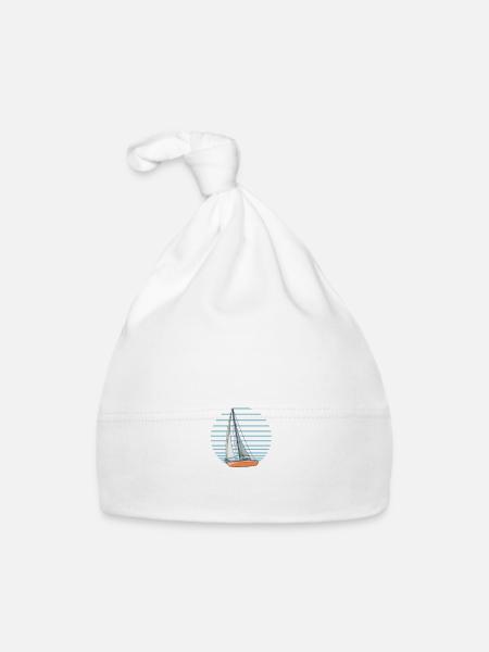 You Don't Need Always A Plan Just A Sailboat - Baby Bio-Mütze - Weiß - Vorne