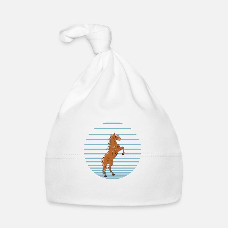 Never Underestimate An Old Man With Horses Organic Baby Cap