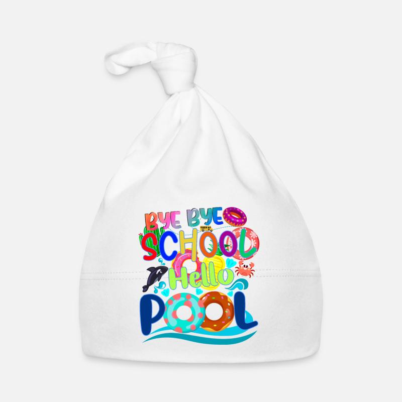 Dernier jour d’école Byebye School Hello Pool Summer Bonnet bio Bébé