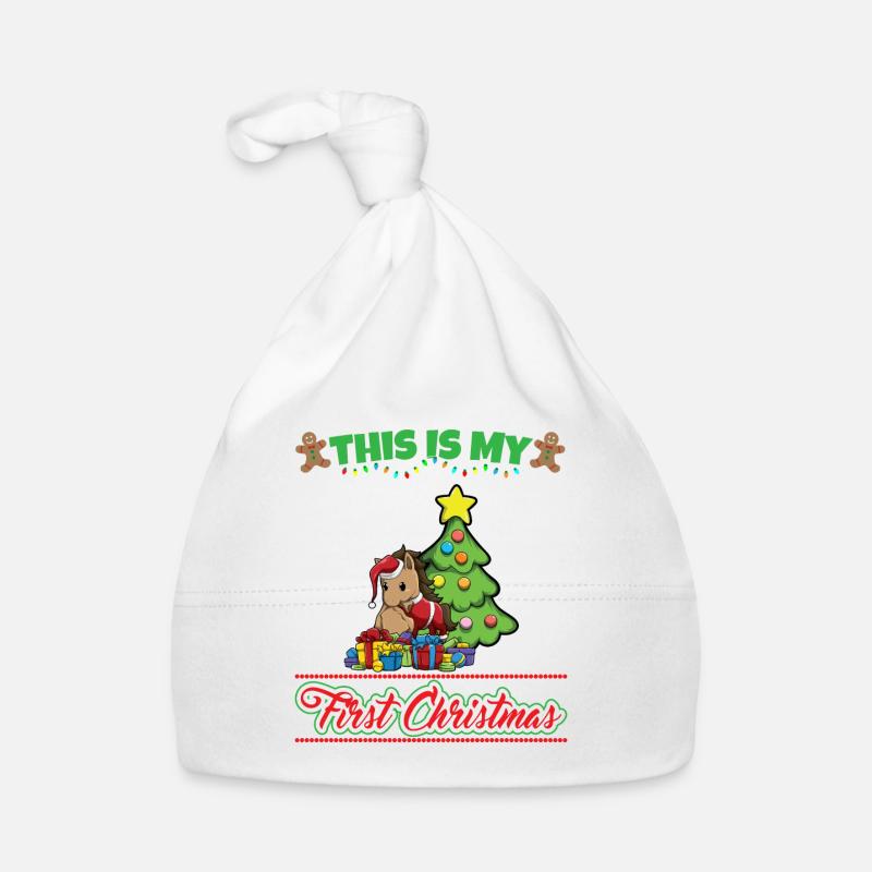 C’est mon premier Noël Noël un an X-Mas Bonnet bio Bébé