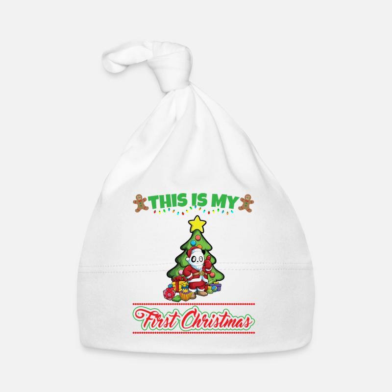 C’est mon premier Noël Noël un an X-Mas Bonnet bio Bébé