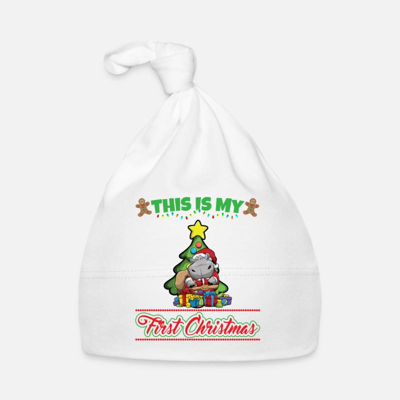 This Is My First Christmas Toddler One Year X-Mas Organic Baby Cap