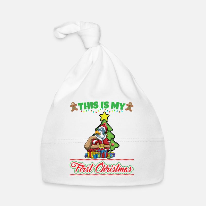 This Is My First Christmas Toddler One Year X-Mas Organic Baby Cap