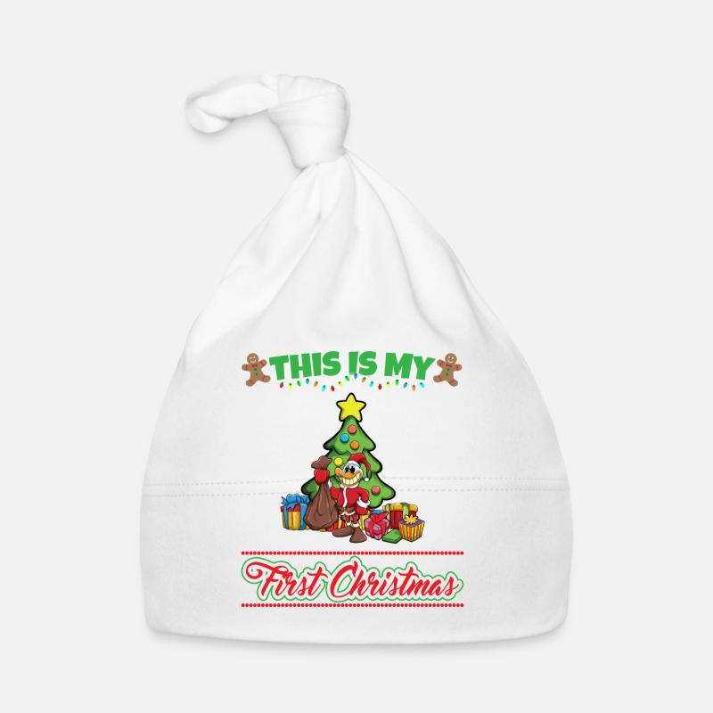 C’est mon premier Noël Noël un an X-Mas Bonnet bio Bébé