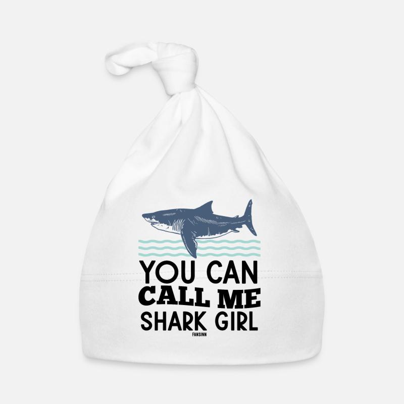 Nenn mich Hai Mädchen Baby Bio-Mütze
