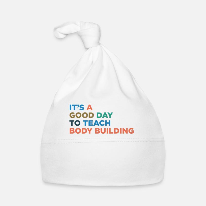 Teach Body Building Coach Organic Baby Cap