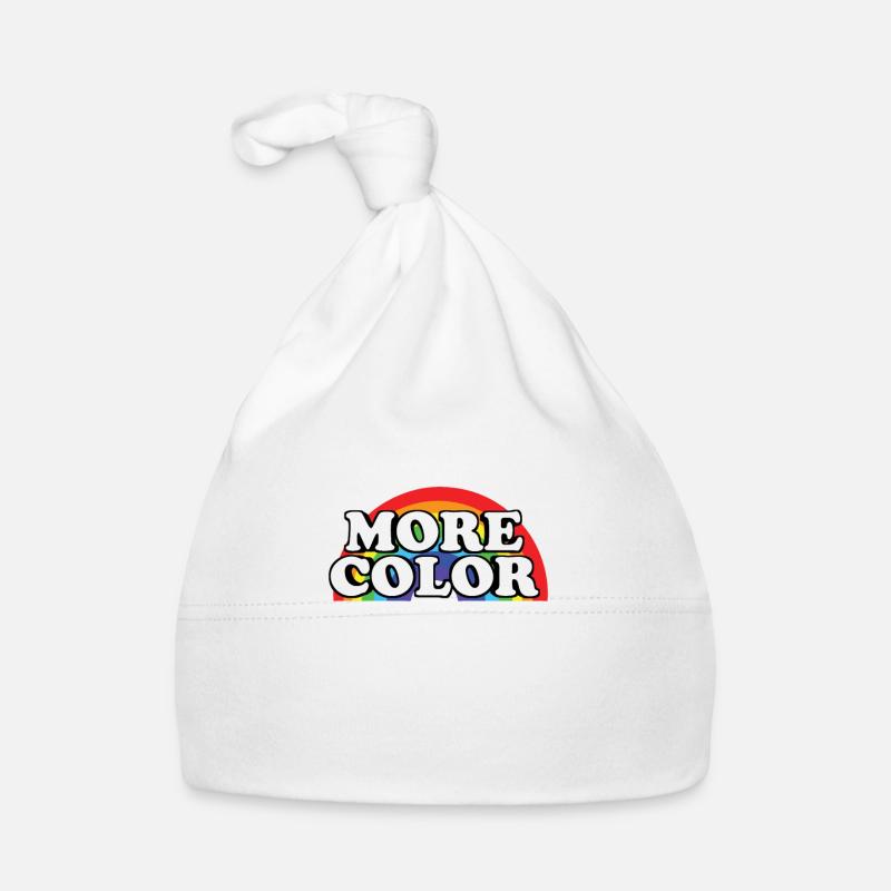 Plus de couleurs arc-en-ciel Plus de fierté LGBTQ Bonnet bio Bébé