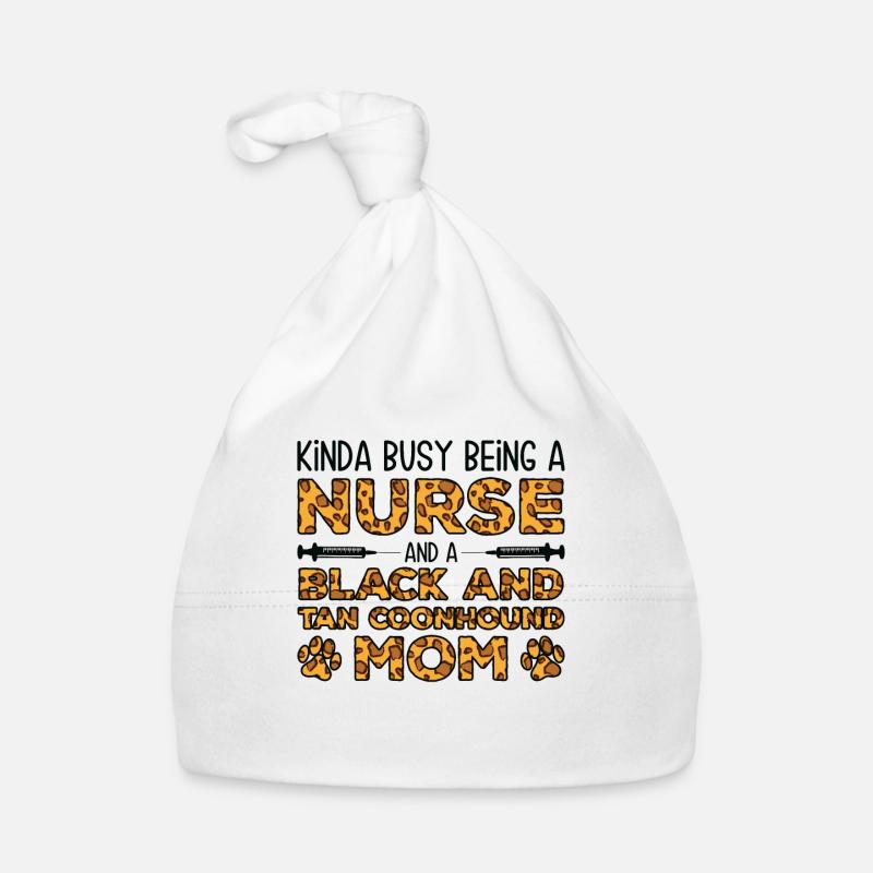 Krankenschwester Mutter - Black Tan Coonhoundcher Baby Bio-Mütze