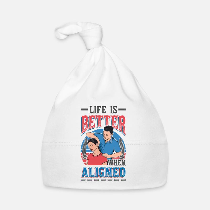 Life is better, chiropractic Organic Baby Cap