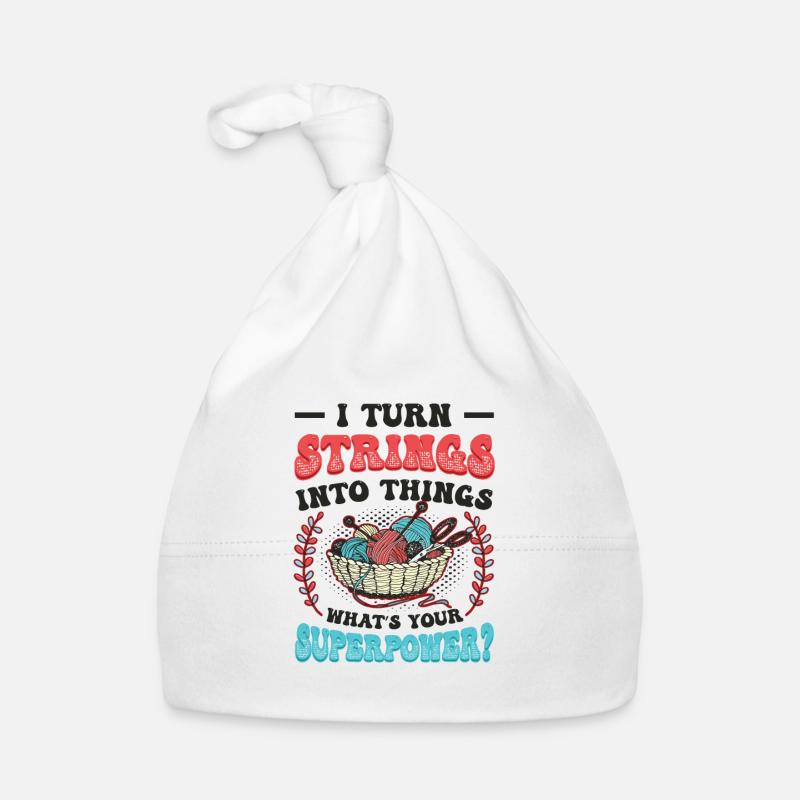 Strings Into Things, Stricken Und Häkeln Baby Bio-Mütze