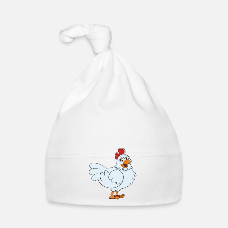 À Just Here For The Chickens Bonnet bio Bébé