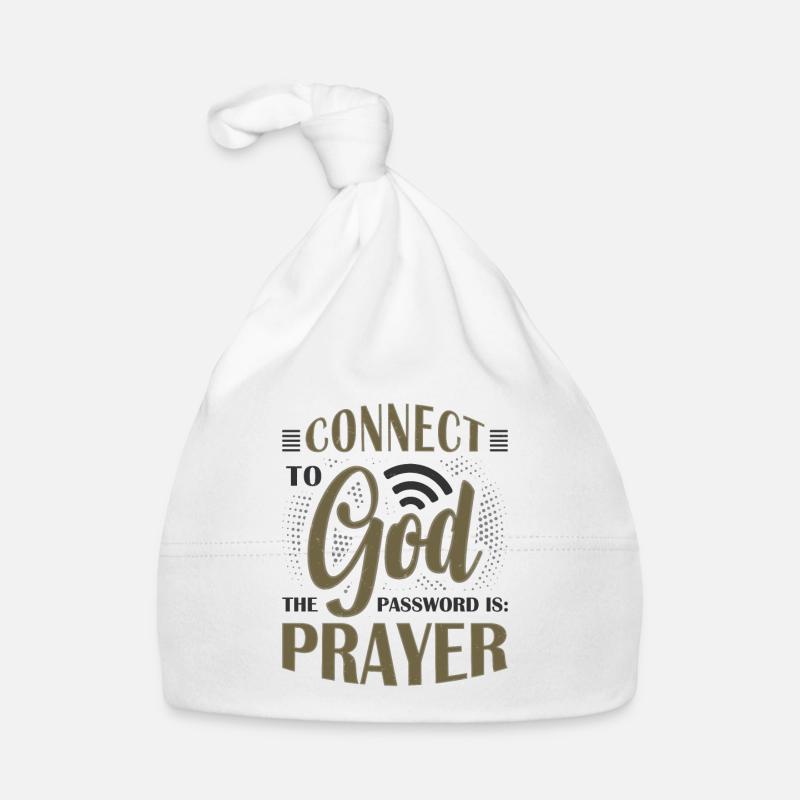 Connecté à Dieu, mot de passe prière Bonnet bio Bébé