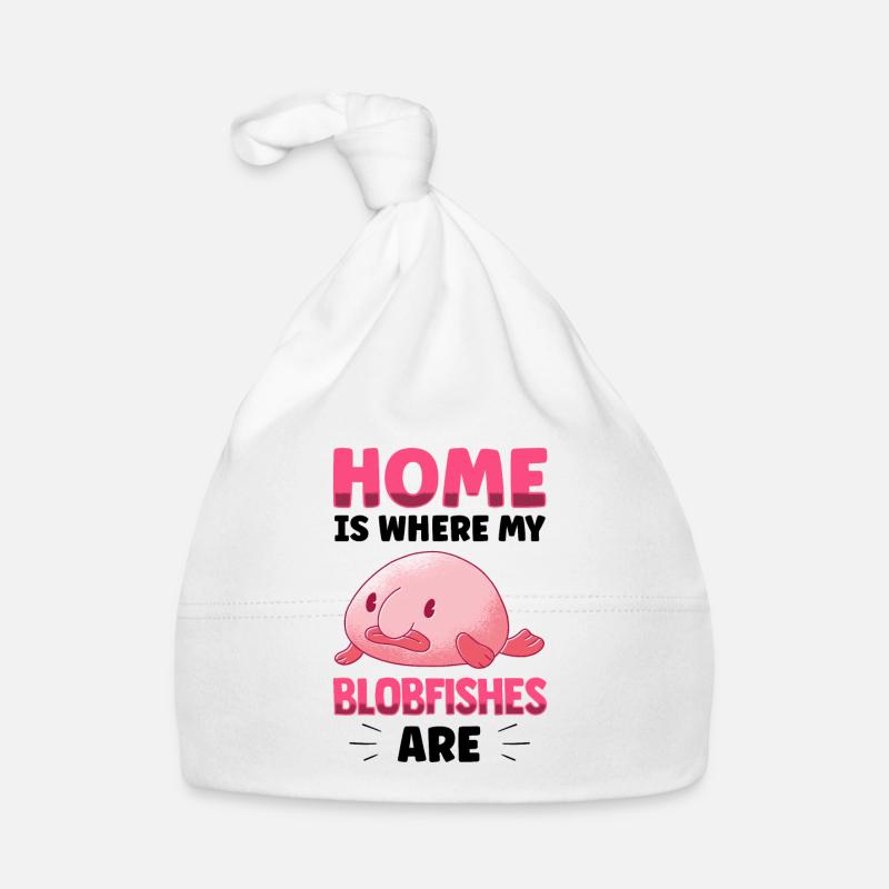 Home is where my blob fish is Blobfish Organic Baby Cap