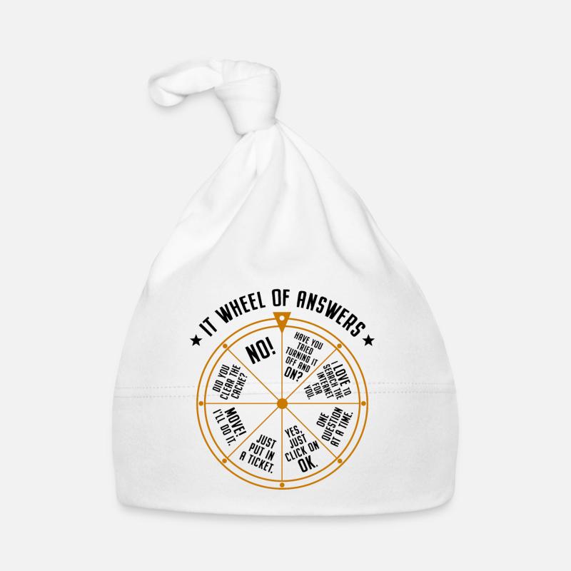 Support informatique Roue de la fortune Service Desk IT Helpdesk Nerd Bonnet bio Bébé