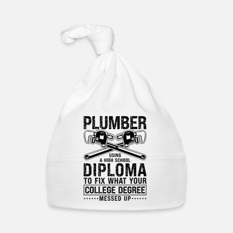 Using A High Tool Plumber Plumbing Pipe Plumbers Baby Bio-Mütze