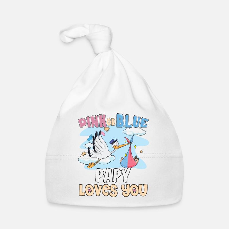 Pink or Blue Papy Loves You Best Dad Ever Baby Bio-Mütze