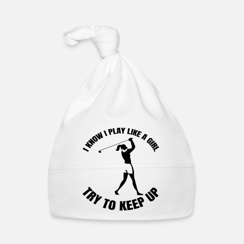 Golf Golfspielerin Mädchen Golfschläger Golfball Baby Bio-Mütze