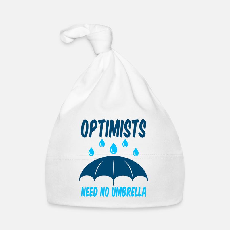 Optimists Need No Umbrella 2 Organic Baby Cap