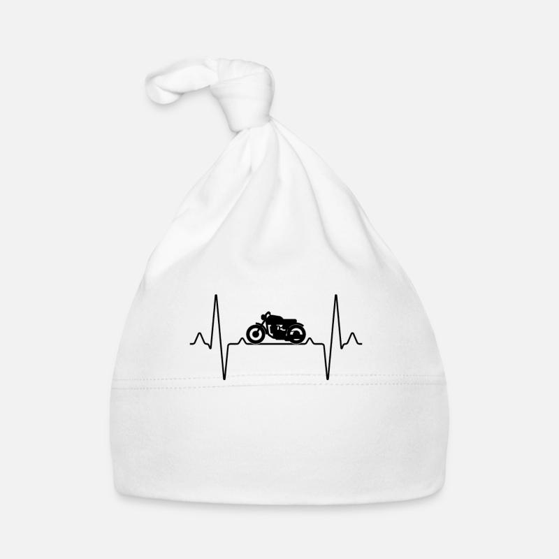 Motorcycle heartbeat Organic Baby Cap