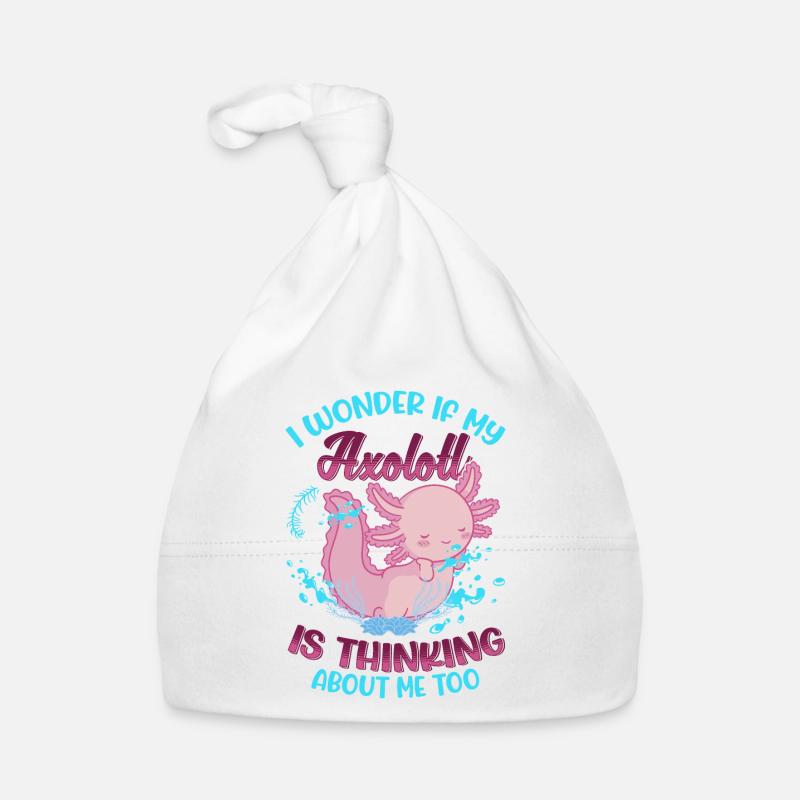 Axolotl Queue Cadeau Amphibien Axolotl Bonnet bio Bébé