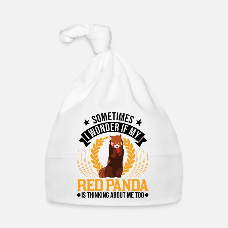 Red Panda Gift Cat Bear Red Panda Organic Baby Cap