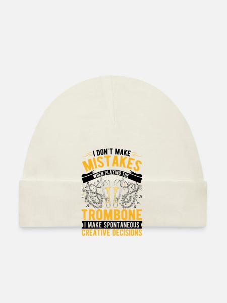 Trombone Creative Choices Tromboniste - Bonnet bio Bébé - blanc - Devant