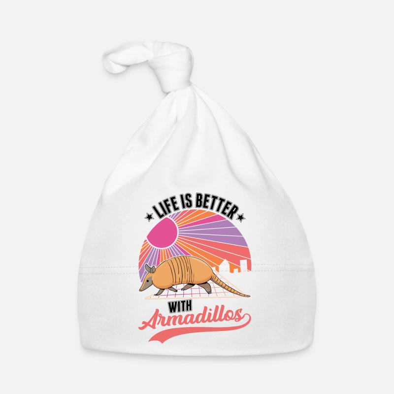 La vie est meilleure avec le tatou d’Armadillo Bonnet bio Bébé