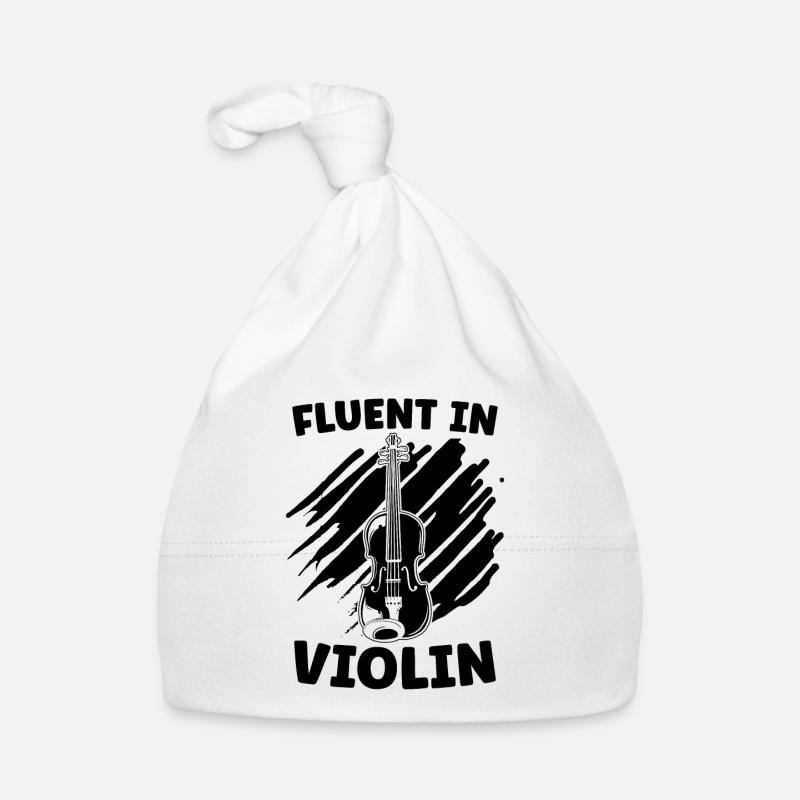 Fluent In Violin Violin Retro Instrument Violinist Baby Bio-Mütze
