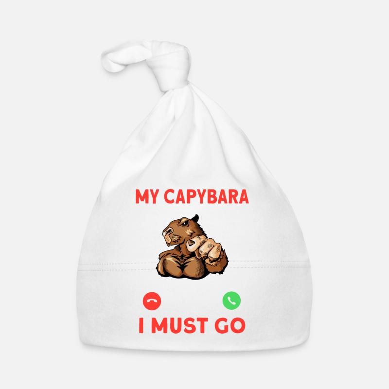 Mon capybara appelle I Must Go Bonnet bio Bébé