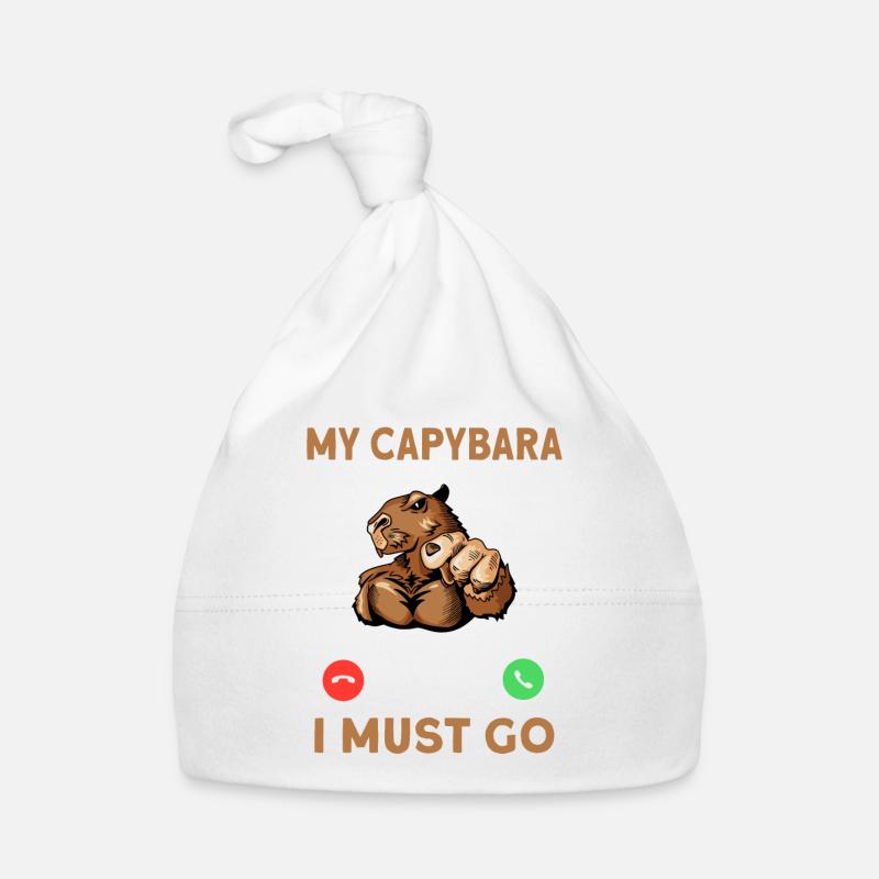 Mon capybara appelle I Must Go Bonnet bio Bébé