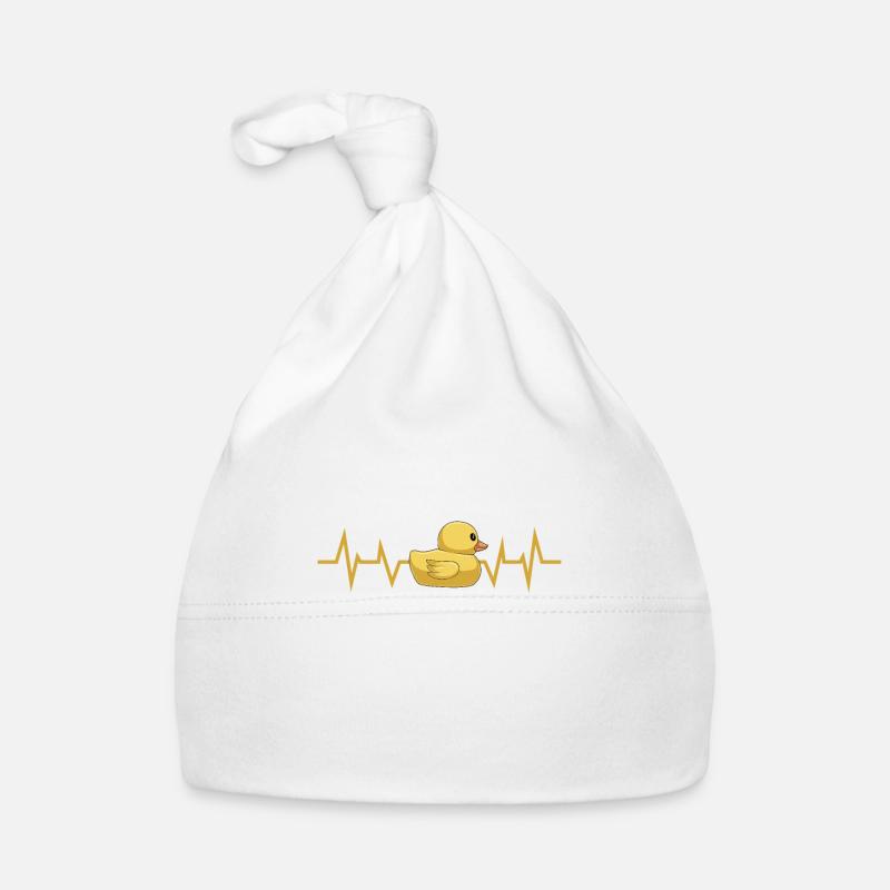 Bath Duck Heartbeat Organic Baby Cap