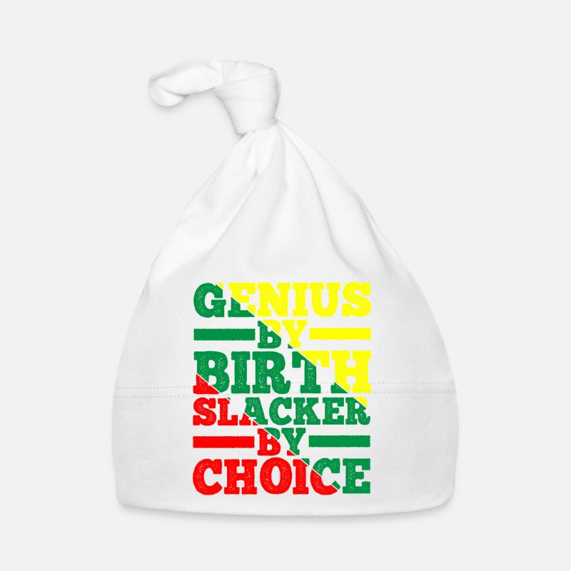Genius By Birth Slacker By Choice 12 Baby Bio-Mütze