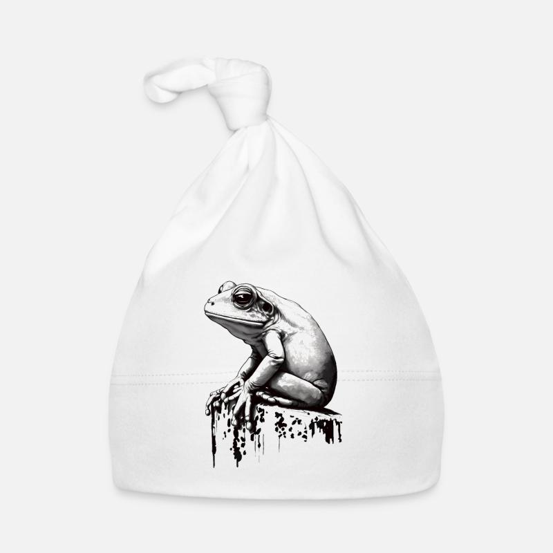 Frosch Stencil Design Kunst Baby Bio-Mütze