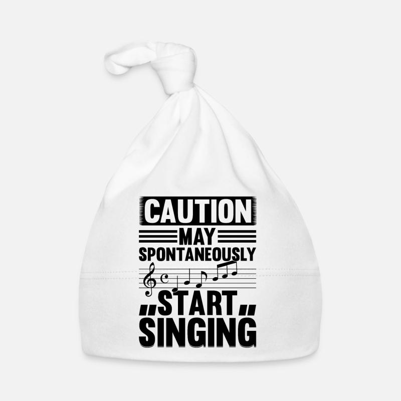 Caution May Spontaneously Start Singing Organic Baby Cap