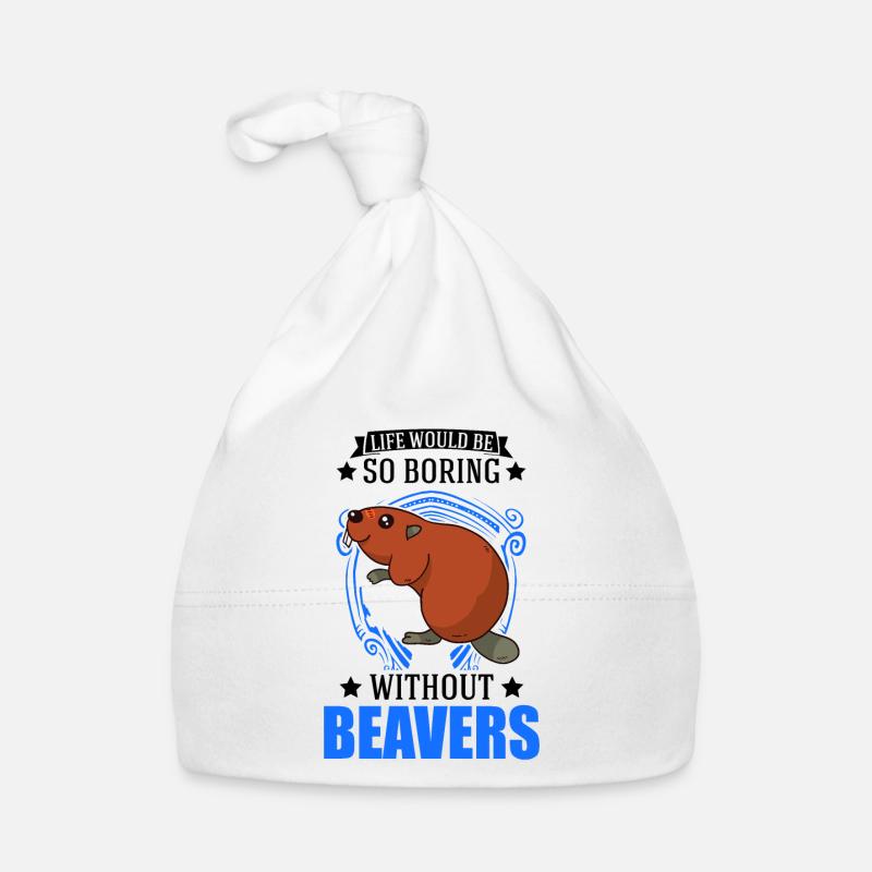 Biber Geschenk Biberdamm Baby Bio-Mütze