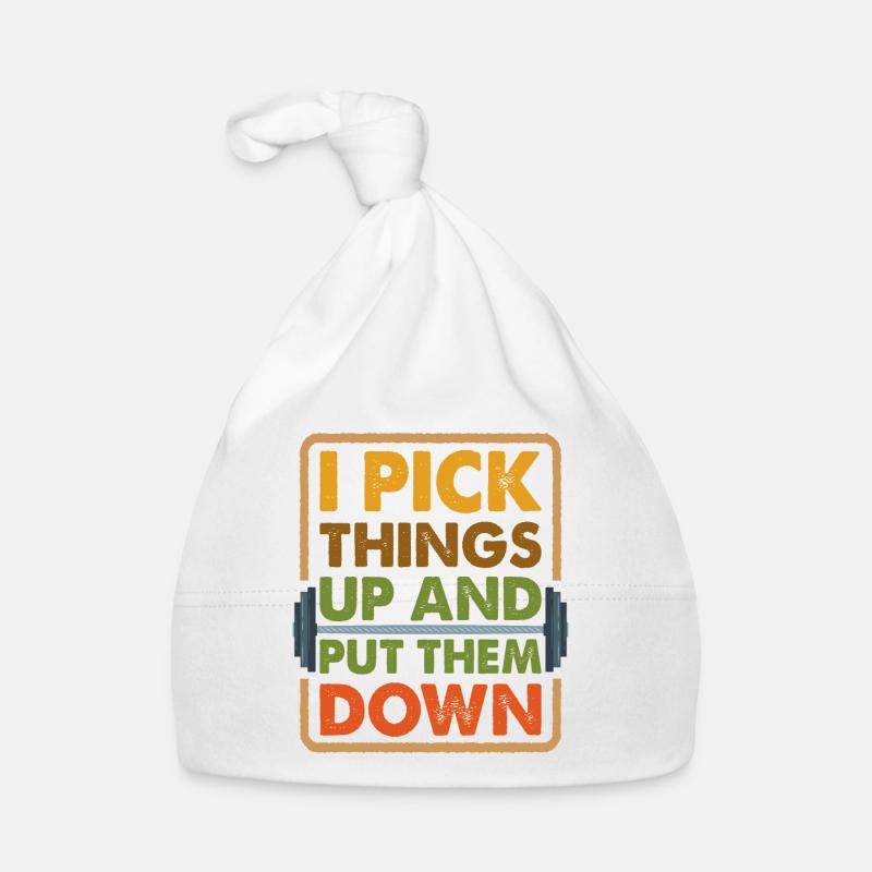 I pick things up and put them down 9 Organic Baby Cap