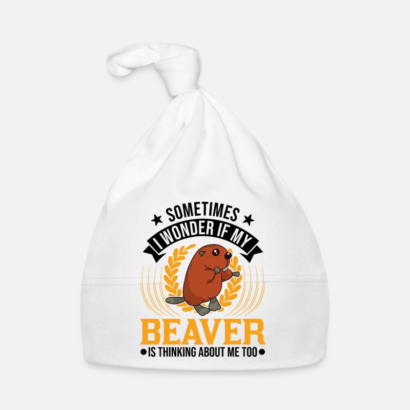 Biber Geschenk Biberdamm Beaver Baby Bio-Mütze