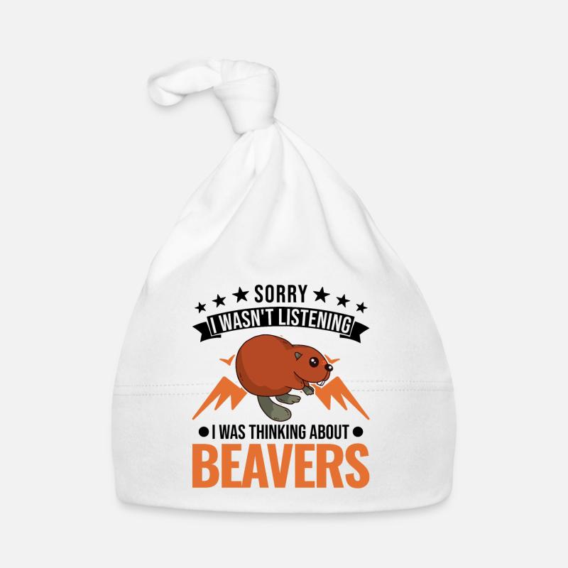 Biber Biberdamm Geschenk Beaver Baby Bio-Mütze