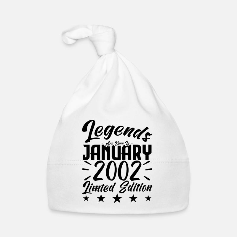 Naissance En Janvier 2002. Cadeau d'anniversaire. Bonnet bio Bébé