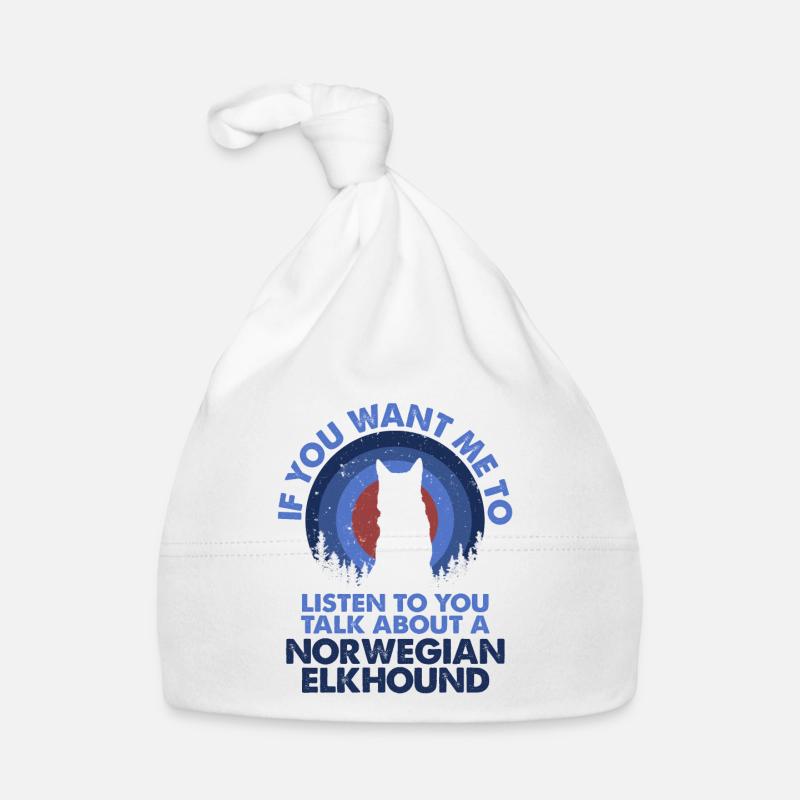 Sprechen Sie Über Den Hund Norwegischer Elchhund Baby Bio-Mütze