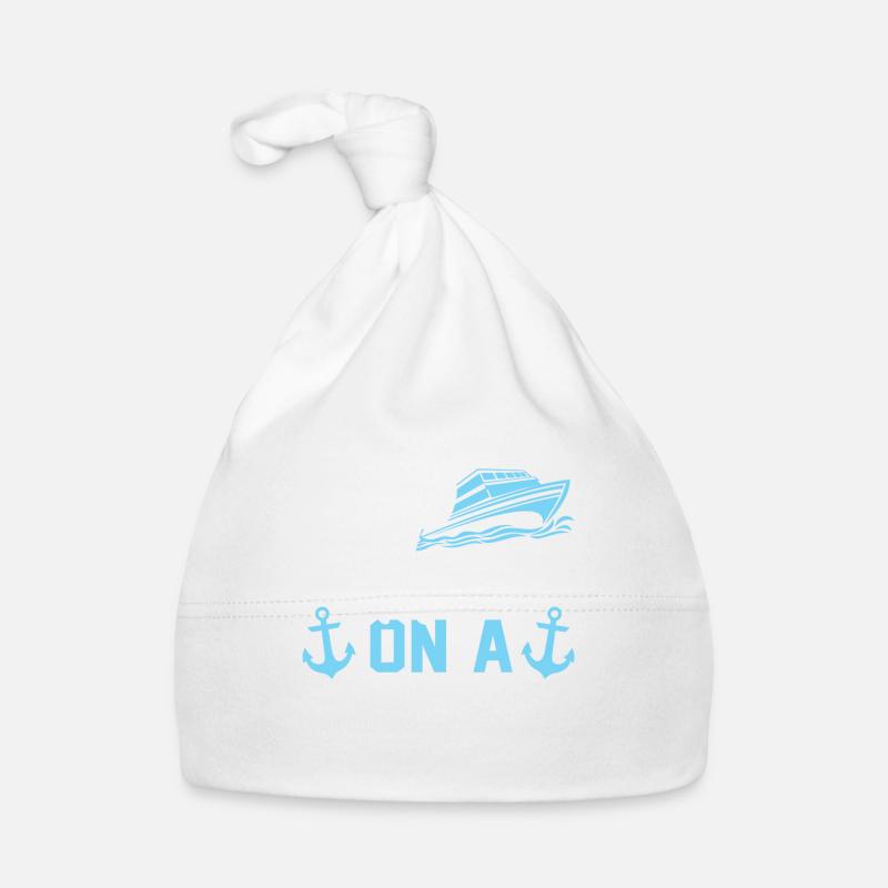 Funny Tritoon Boating Lovers Pontoon Kapitä Organic Baby Cap