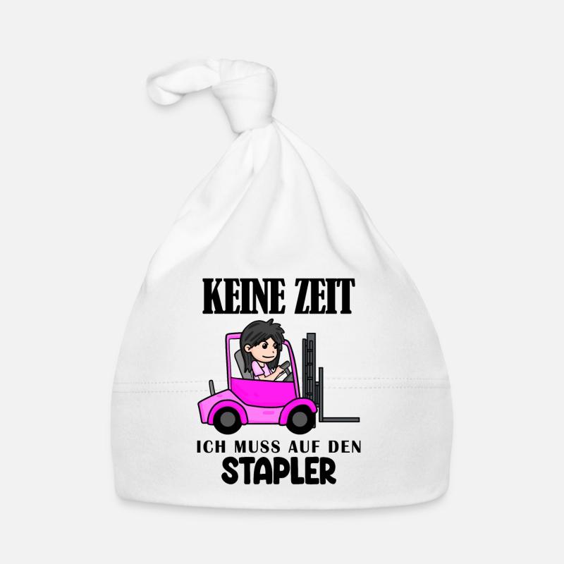 Staplerfahrerin Gabelstapler Spruch Geschenk Damen Baby Bio-Mütze