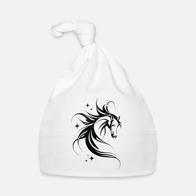 Pferd mit Sternen Baby Bio-Mütze