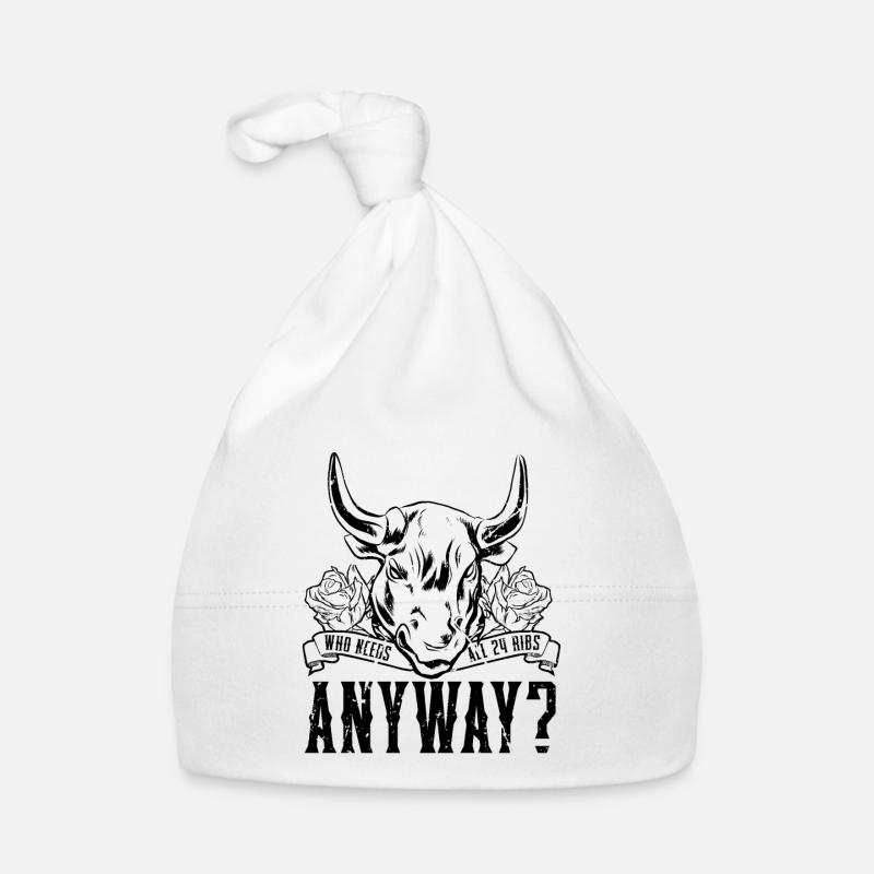 Who Needs All 24 Ribs Team Roping Steer Wrestler Organic Baby Cap