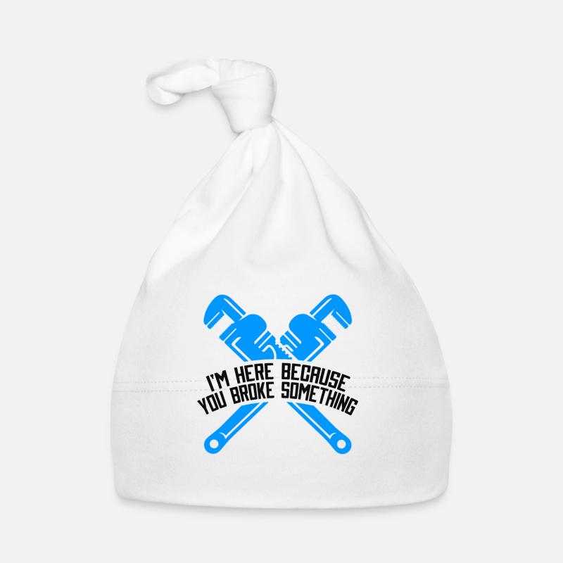 Funny pipe installation Pipefitter Pipes Organic Baby Cap
