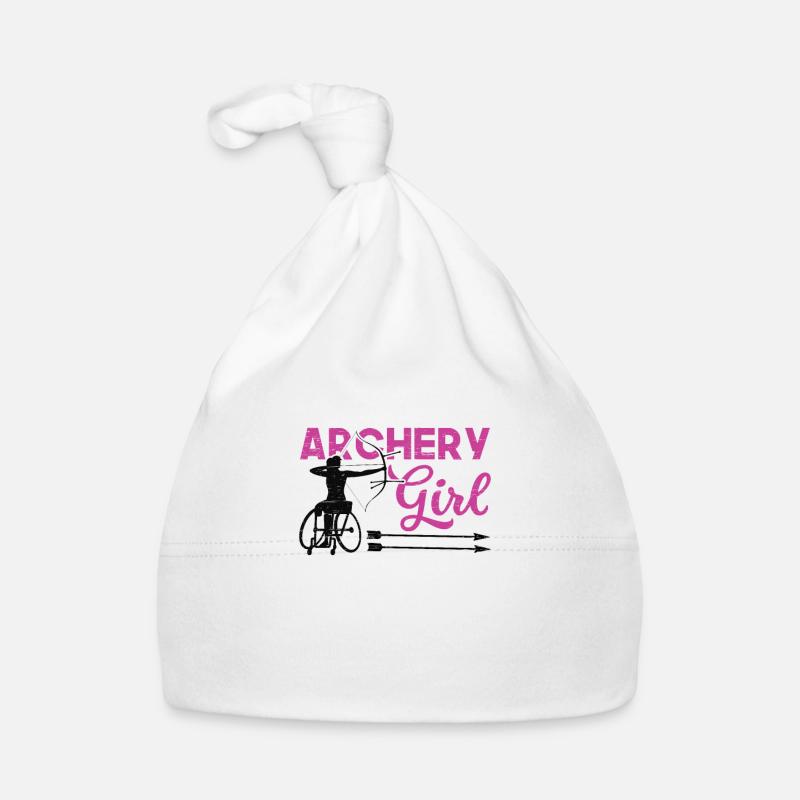 Bogenschießen-mädchen-paralympisches Baby Bio-Mütze